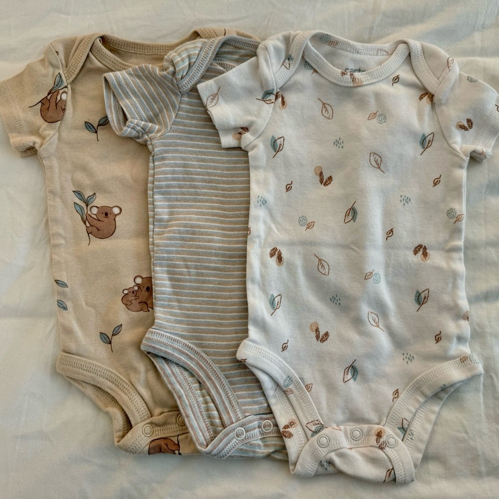 Carter’s Short Sleeve Bodysuit x3 | Koala Theme | 3mos